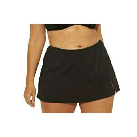 Bleu by Rod Beattie BLACK Plus Size 1X Slit Swim Skirt Cover Up $63 - Picture 2 of 6